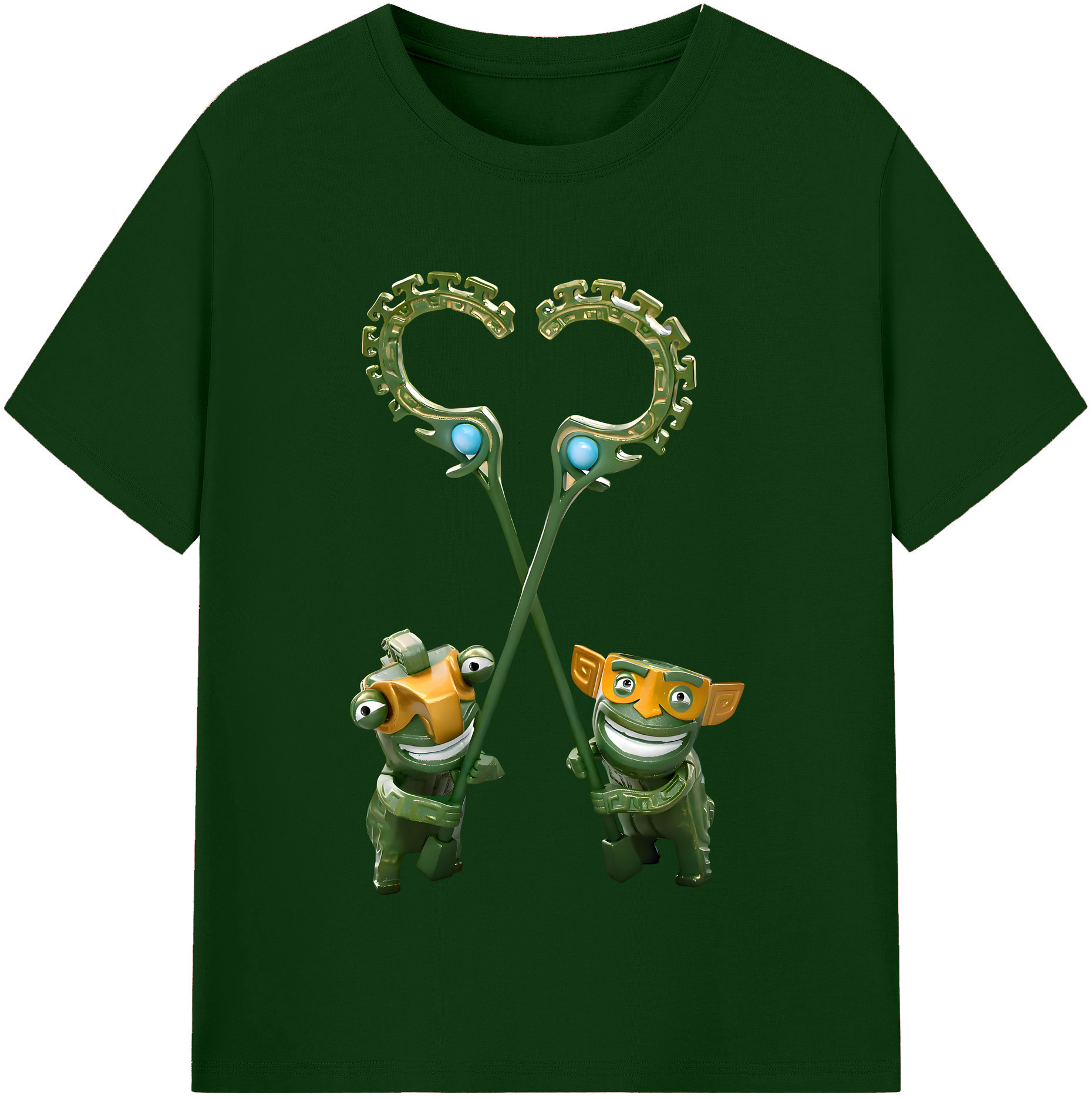 （画像用） Ne Zha 2 ナタ 魔童の大暴れ 綿100％半袖Tシャツ（フロントプリント）